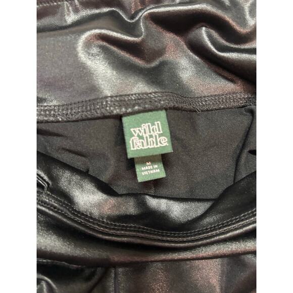 Wild Fable Size Medium Women's High Waisted Faux Leather Ankle Legging 7/8 Capri - Picture 6 of 6